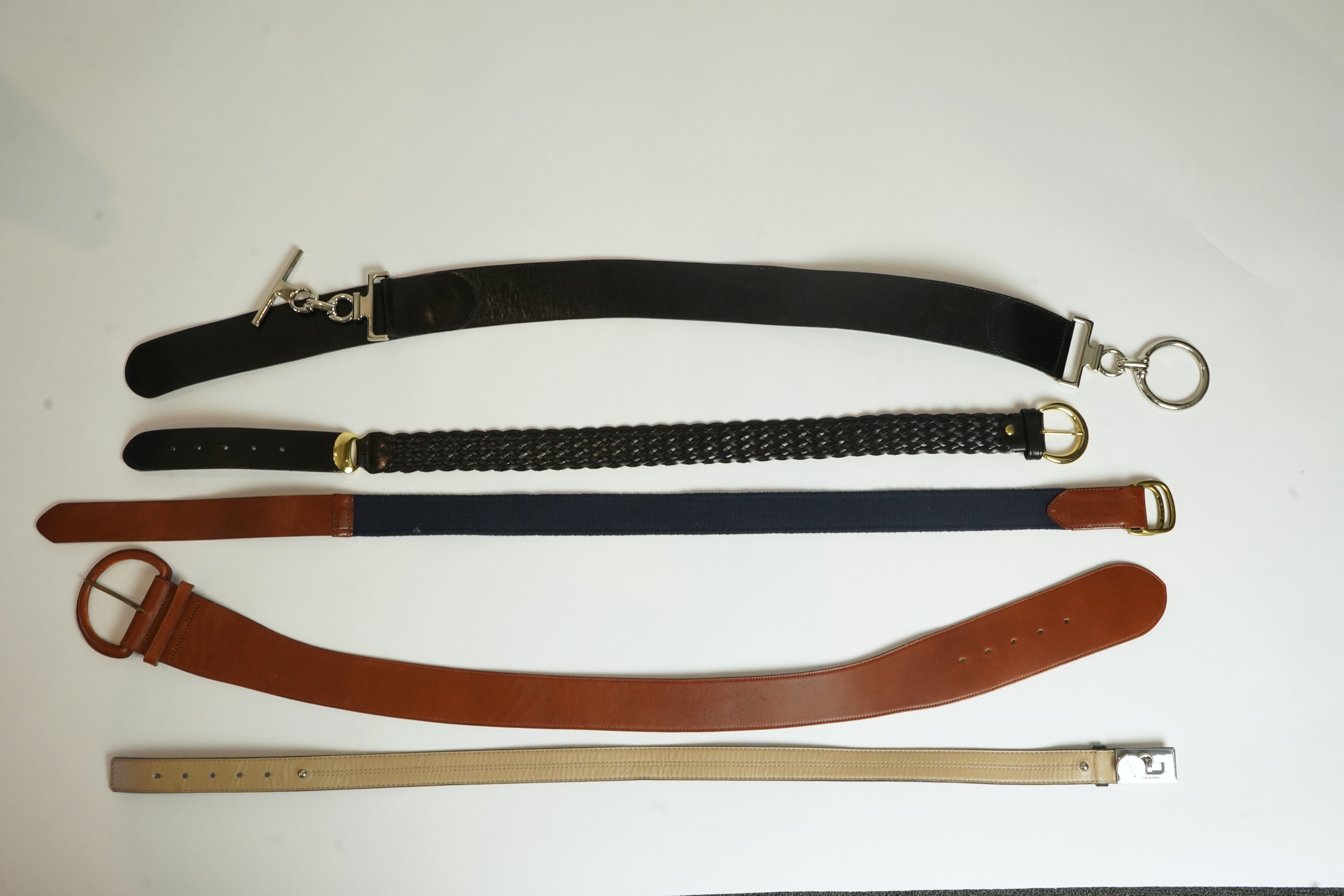 Five lady's belts